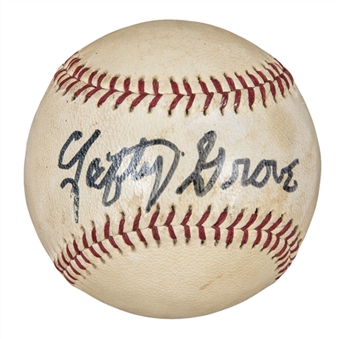 Lefty Grove Single Signed Baseball (Beckett)